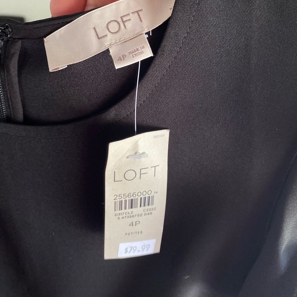 New with tags flounce, asymmetrical black dress. - Picture 3 of 3